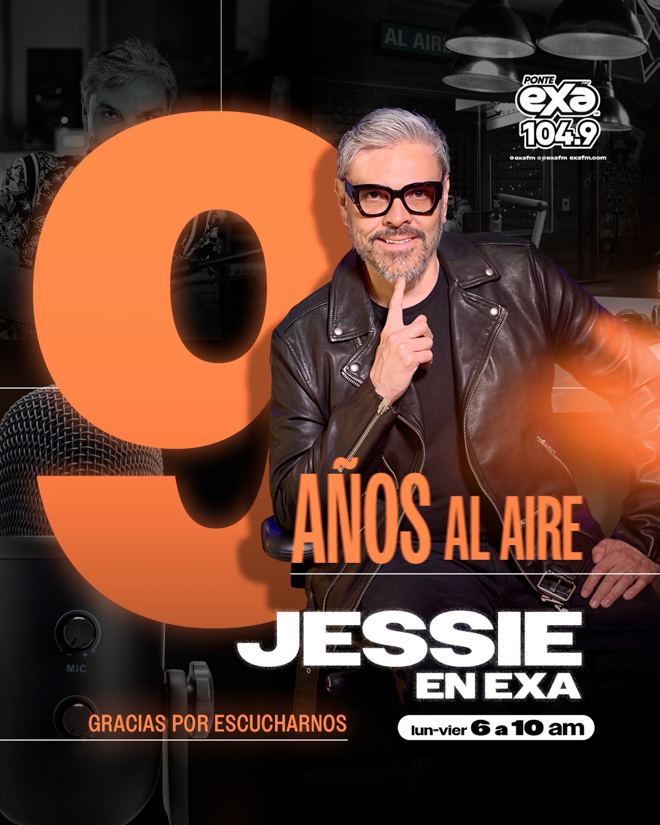 Jessie Cervantes cumple 9 años al aire en EXA FM: la historia detrás del micrófono